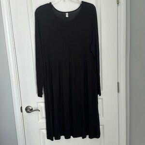 Women’s black long sleeve T-shirt dress DB moon size 3 XL